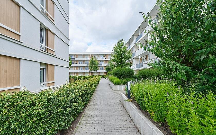 Blick in die Westarkaden